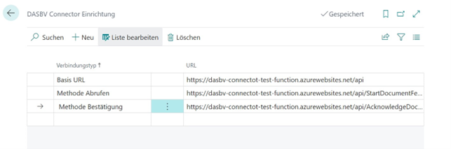 DASBV Connector Einrichtung