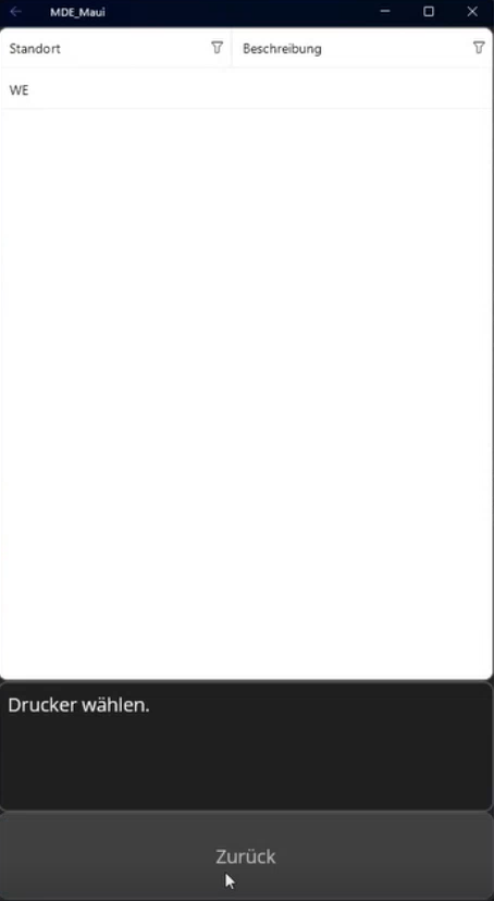 Zeigt eine Maske des laufenden Prozesses und den funktionslosen Zurück-Button