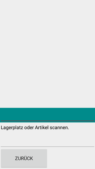 Durchführung in MDE: Lagerplatz oder Artikel scannen