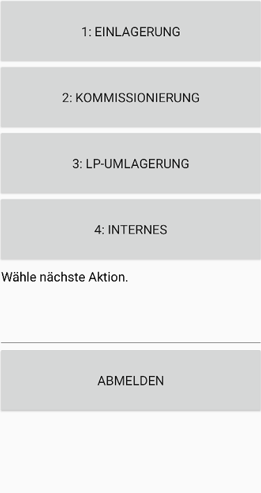 Durchführung in MDE: Auswahl des Prozesses