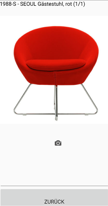 Artikel roter Gästestuhl