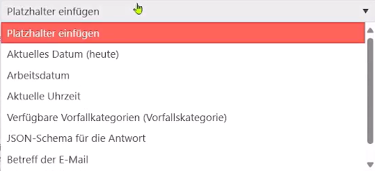 Auswahl und Verwendung von Variablen als Platzhalter in Prompt-Definitionen