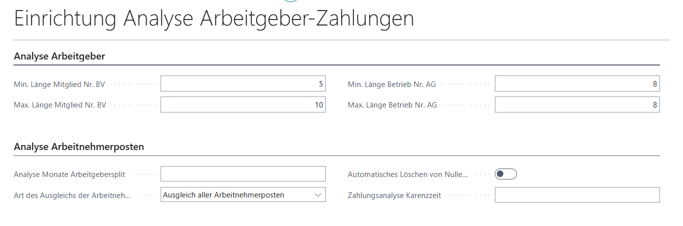 Einrichtungsseite Arbeitgebersplitt in unitop Altersversorgung
