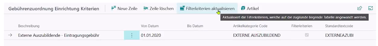 Gebührenzuordnung Einrichtung Kriterien
