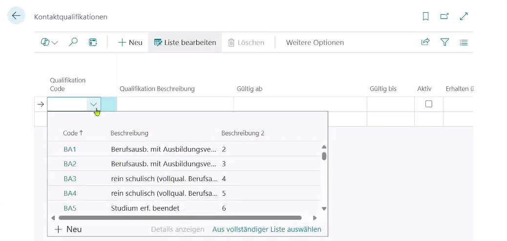Kontaktqualifikationen