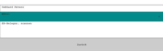 Ergebnis am MDE-Gerät