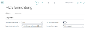 MDE-Einrichtung in BC