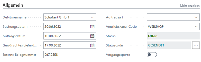Beispieleinrichtung für VK2