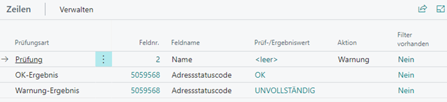 Prüfungen definieren