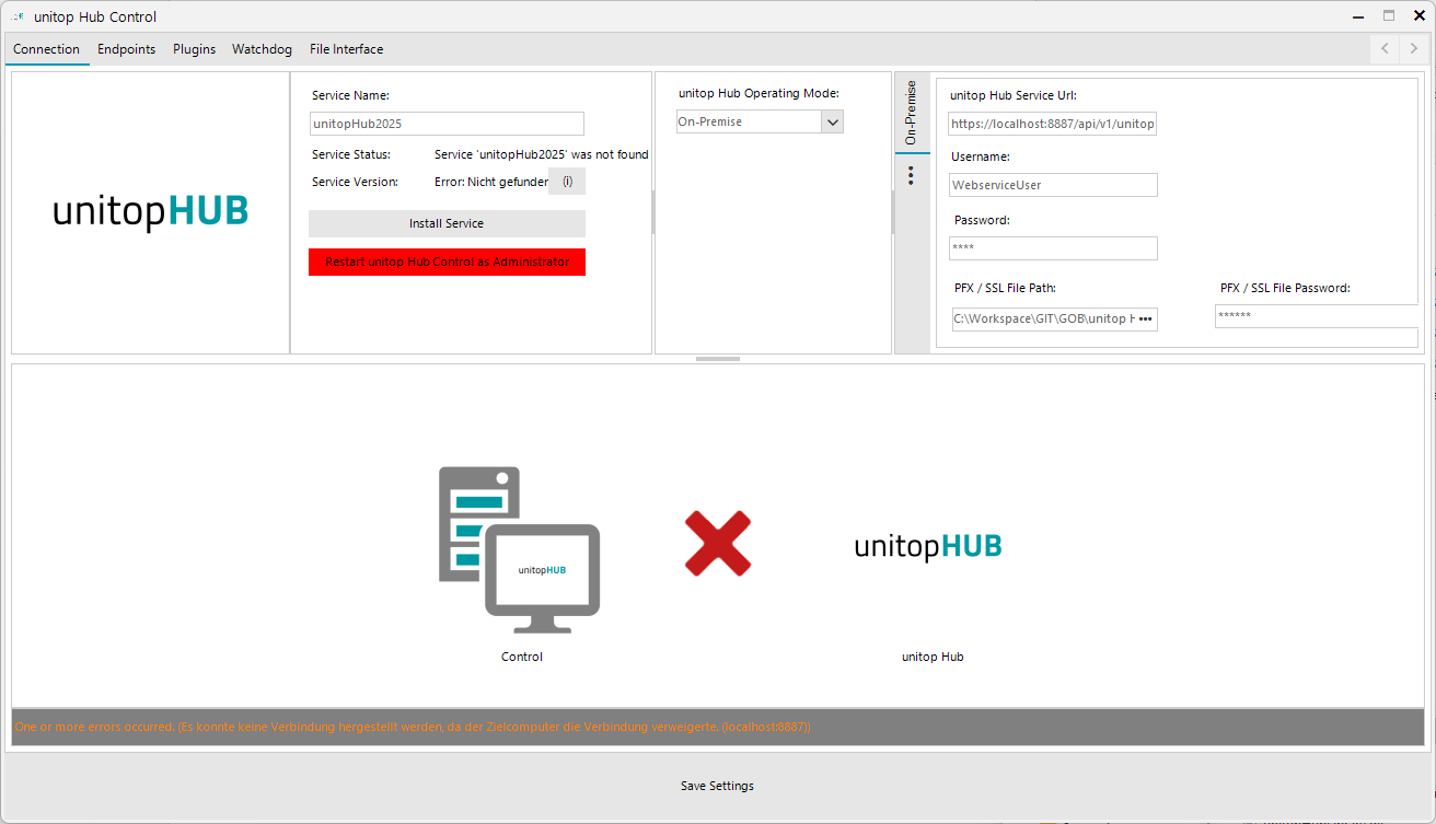 Hub Installer Fenster
