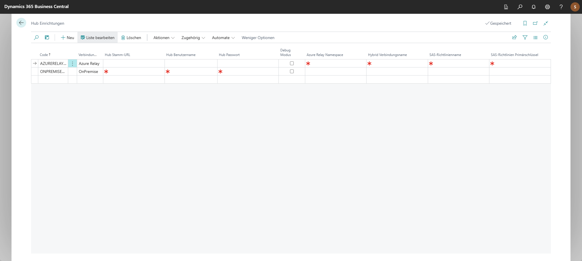 Hub Einrichtung in BC