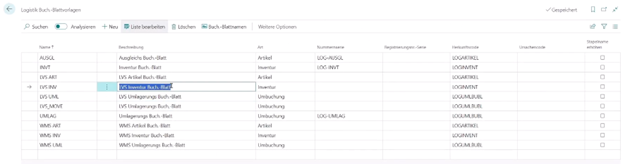 Beispiel Inventur Blattvorlagen
