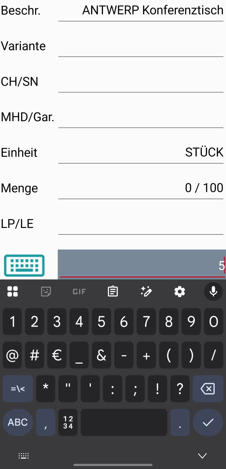 Benutzer hat die Tastatur manuell auf Zahlen umgestellt – zusätzlicher manueller Arbeitsschritt erforderlich