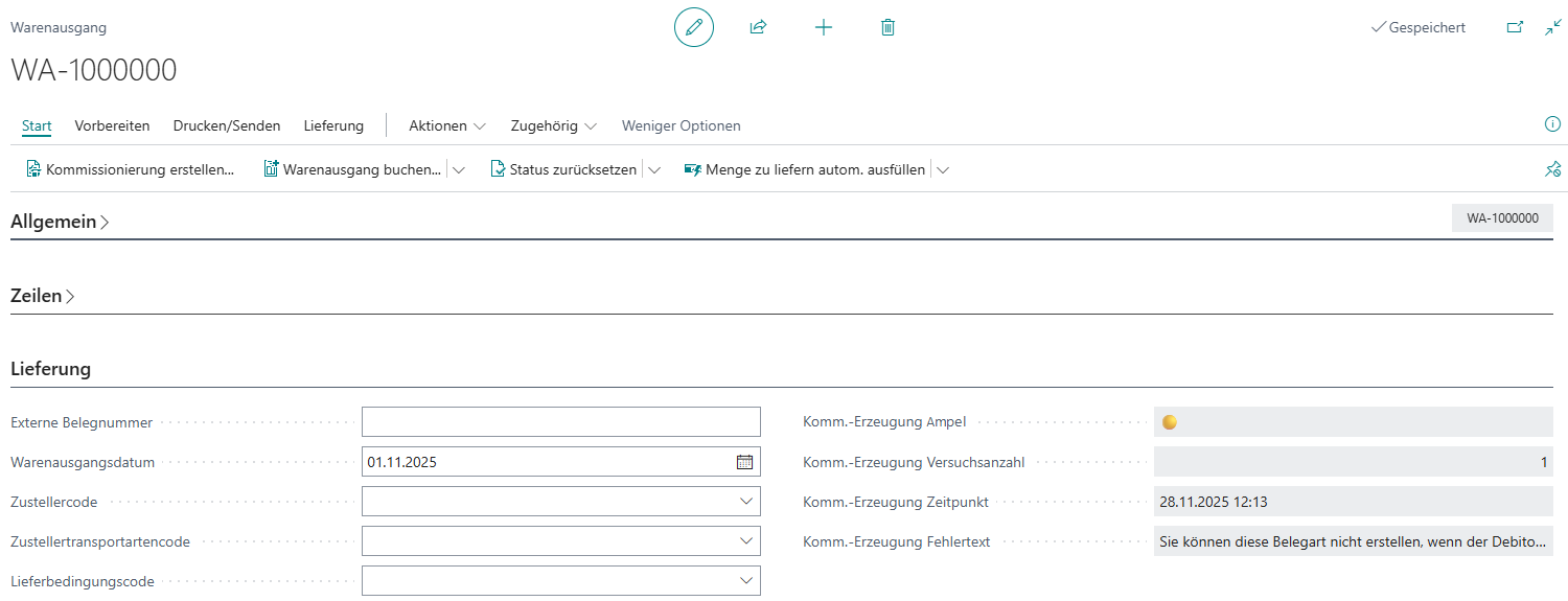 Gesperrter Debitor - Fehlerprotokollierung Versuchsanzahl