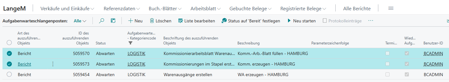 Aufgabenwarteschlangenposten