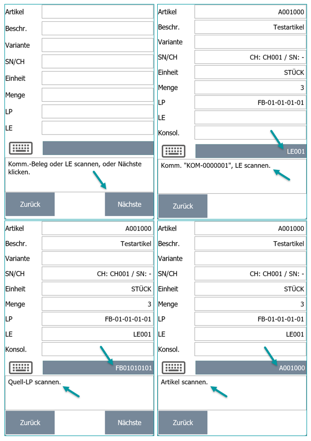 Testfall Alle Scans aktiviert - Schritt 1