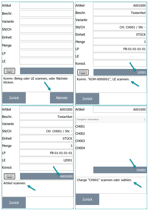 Testfall Kein Quell-LP - Schritt 1