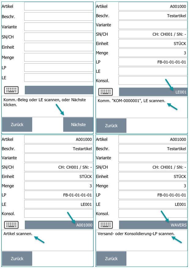 Testfall Nur Artikel - Schritt 1