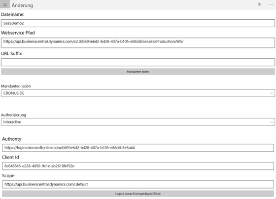 Client Einrichtung Intercative