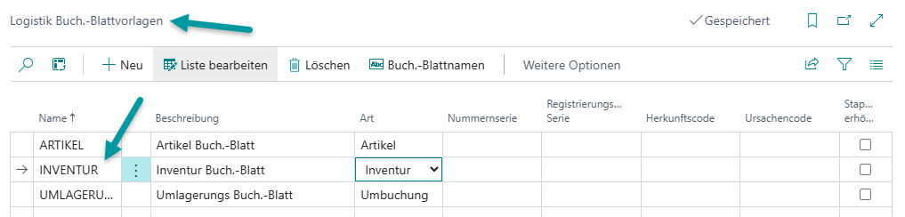Ausgefüllte Logistik-Blattvorlage