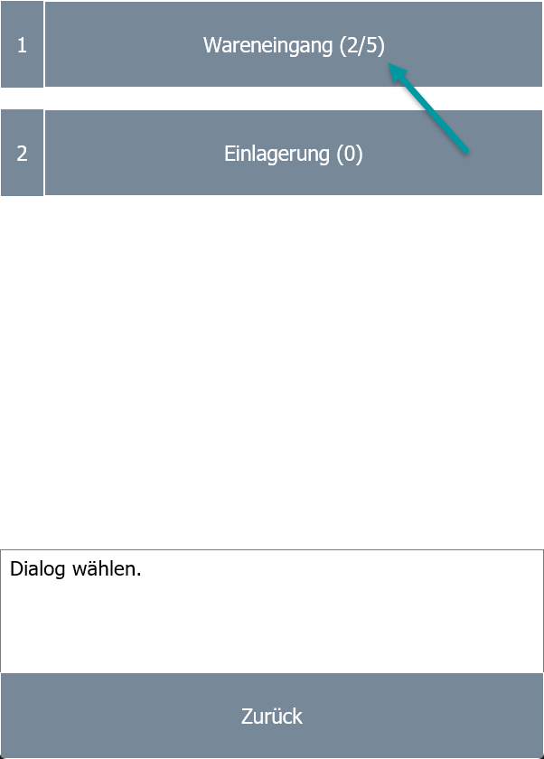 MDE-Wareineingansansicht