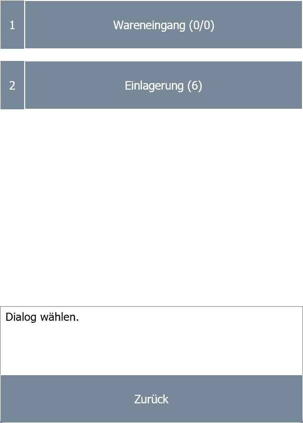 Beispiel Einlagerungskarte