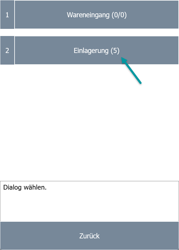 MDE-Einlagerungsansicht