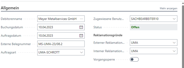 Reklamation abwickeln
