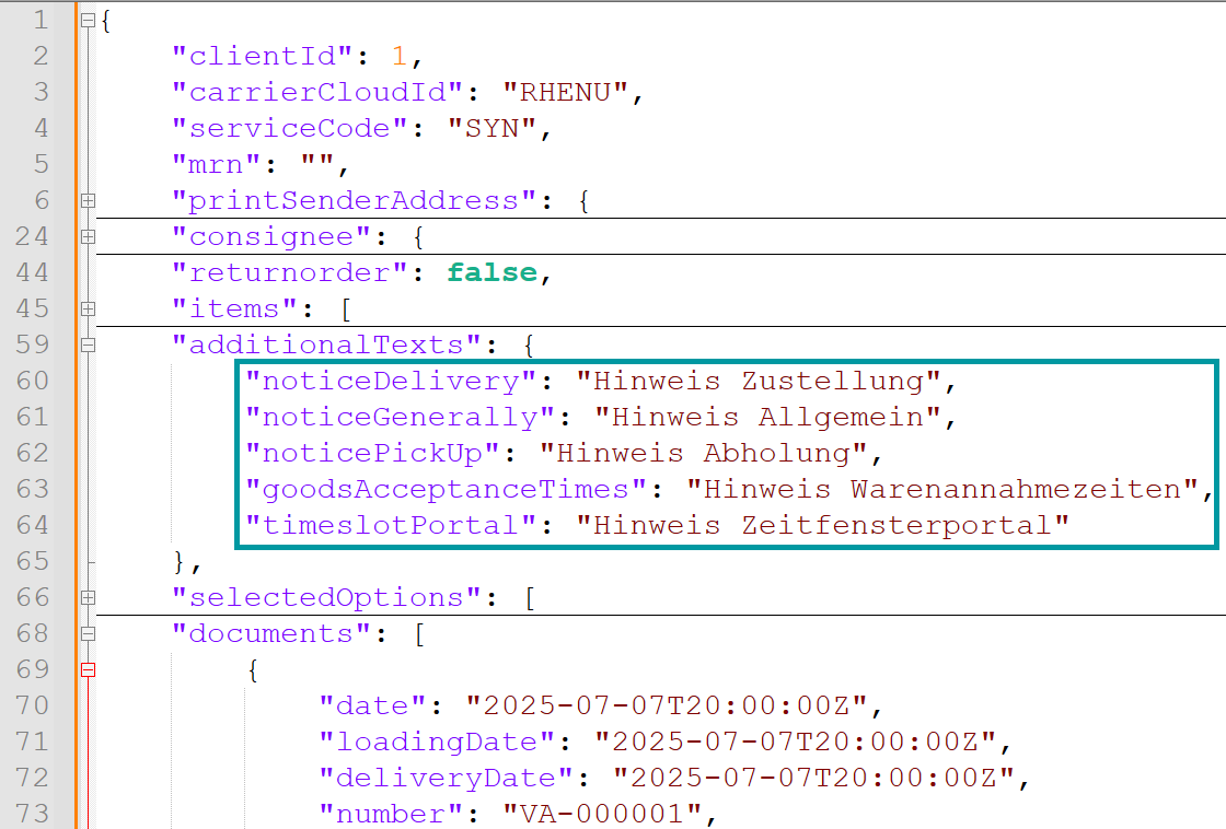 Code-Snippet als Hinweis für Developer