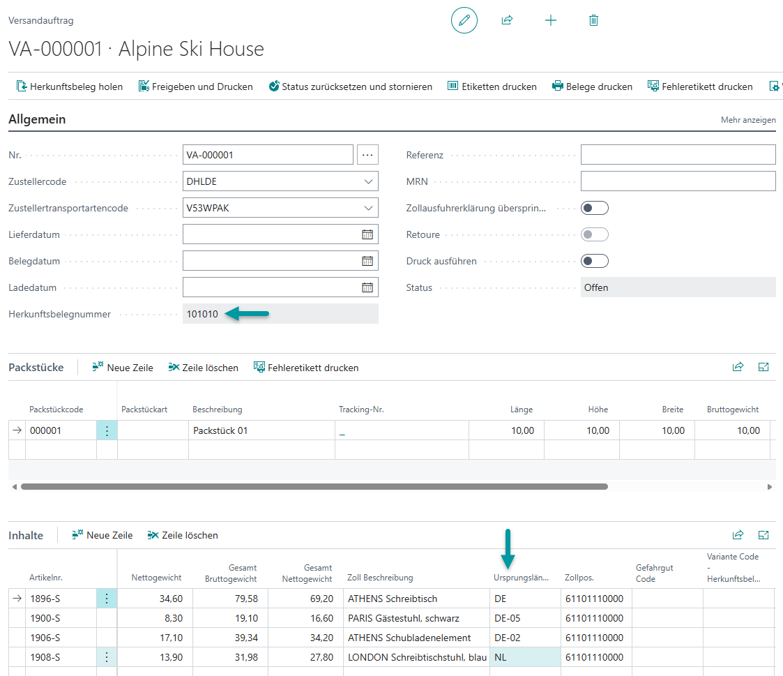 Verkaufsauftrag Alpine Ski House