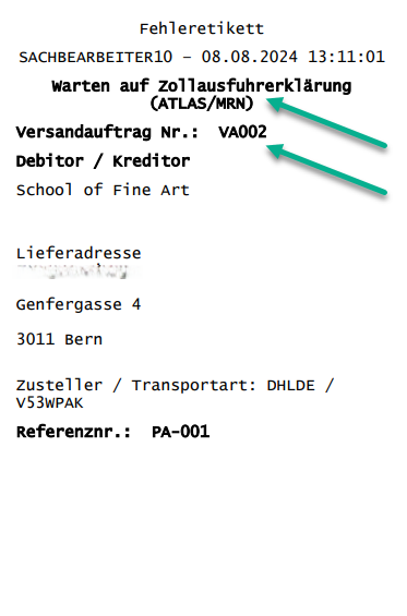 Zollausfuhrerklärung