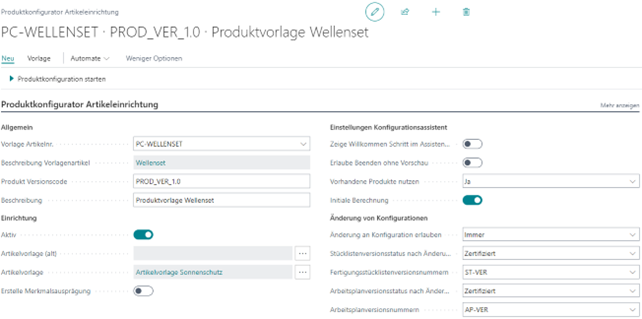Produktvorlage PC-Wellenset