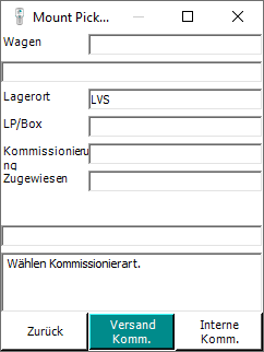 MDE-Anwendung: Scannen des Kommissionierwagens