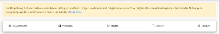 Gelber Banner – Beeinträchtigter Zustand