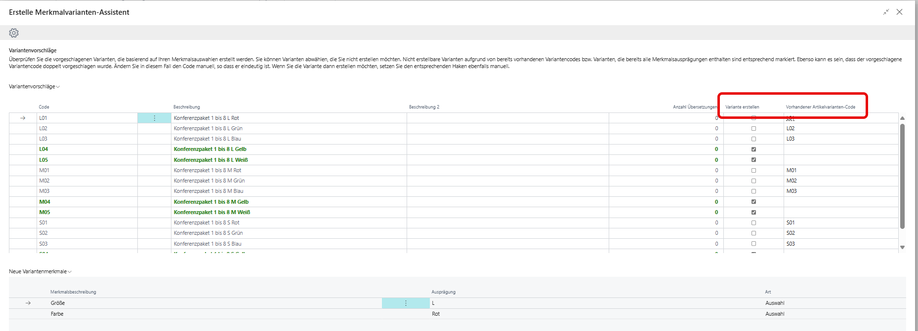 Assistenz-Übersicht