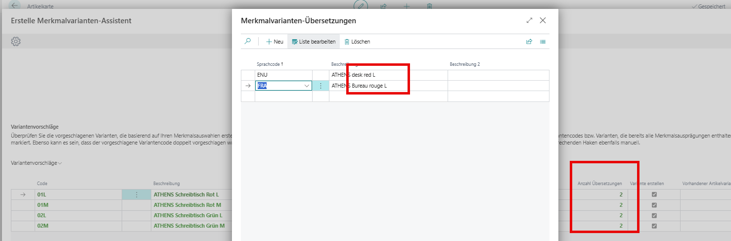 Assistenz-Übersicht