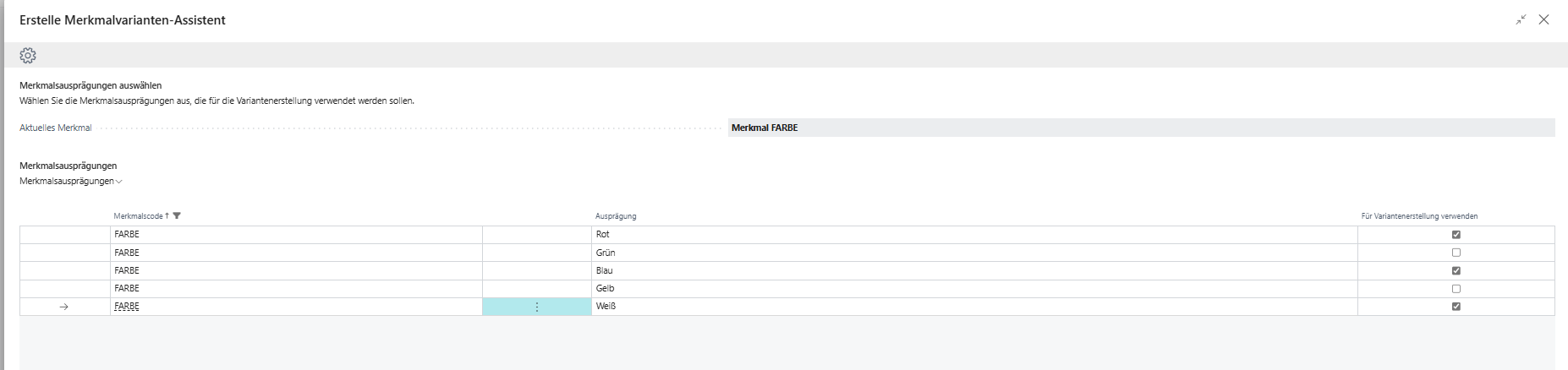 Assistenz-Übersicht