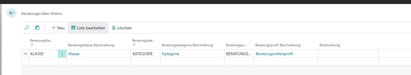Beratungsrollen Matrix