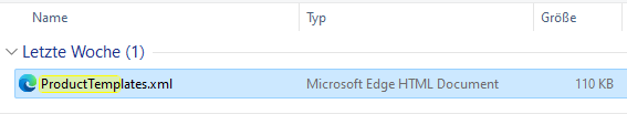 XML-Datei auswählen