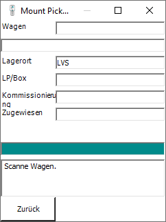 MDE-Anwendung: Scannen des Wagenfachs